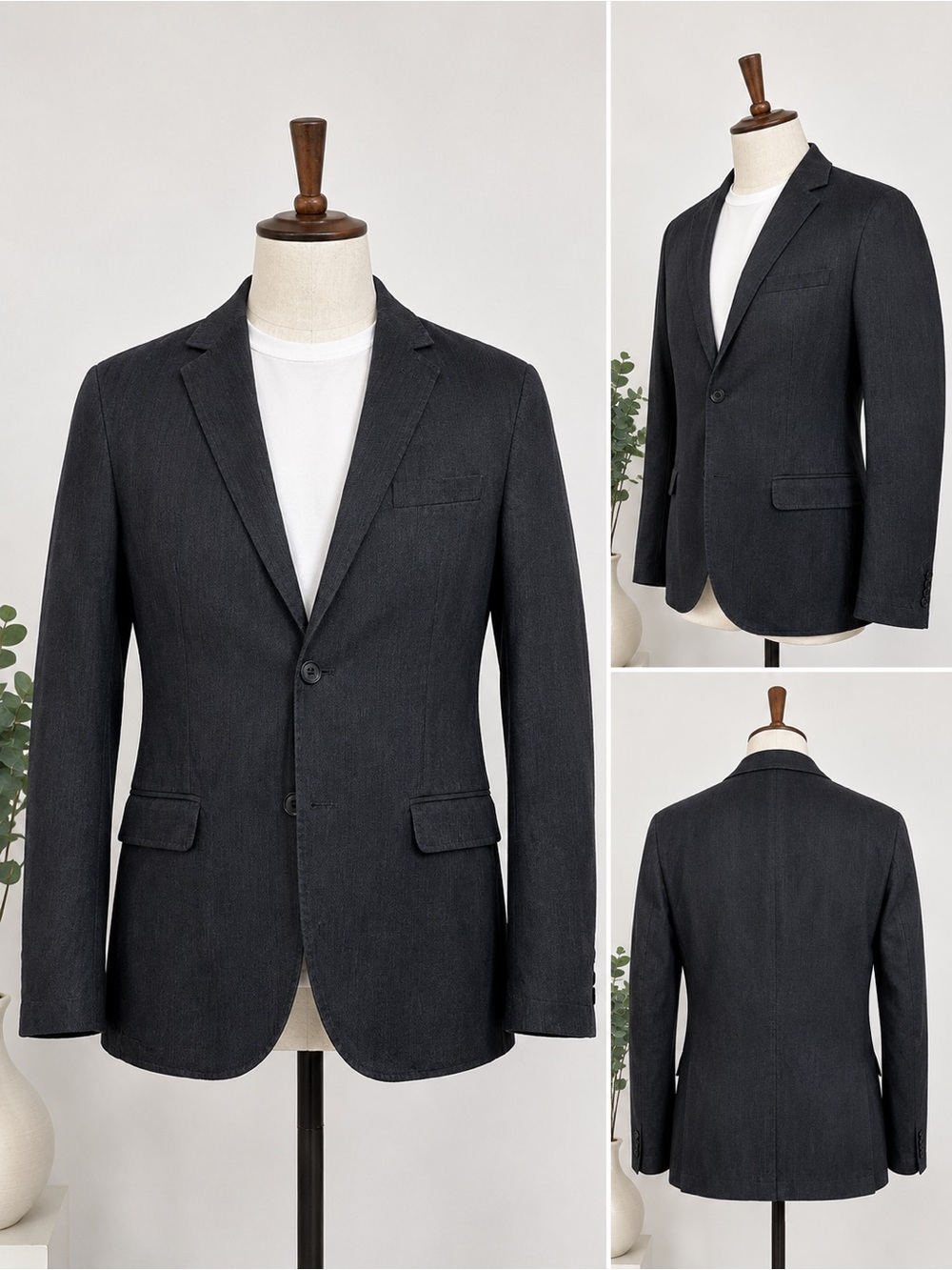 Ted Baker Men’s 40r Grey Herringbone Blazer